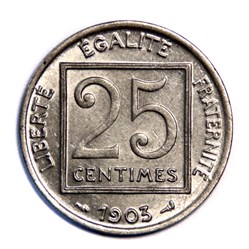 25 centimes Patey 1903, 1er type