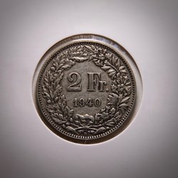 2 Francs 1940 B Helvetia debout