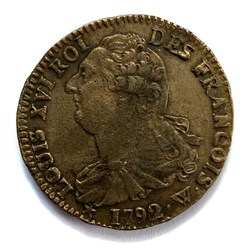 Louis XVI 1792 𝐖 2 Sols au faisceau.