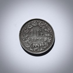1 Franc 1876 B Helvetia debout
