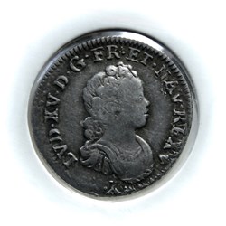Louis XV 1717K Dixième d'écu Vertugadin