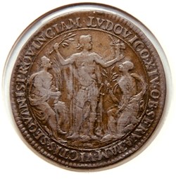 États de Bourgogne. 1668, Cuivre. 1ᴱᴿᴱ conquête de la Franche-Comté