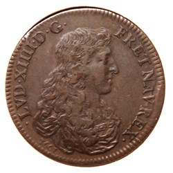 Louis XIV, Extraordinaire des guerres. 1663 Cuivre.