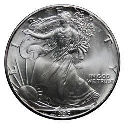 1 Dollar - Silver Eagle, 1995 (San Francisco ou West Point)