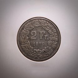 2 Francs 1879 B Helvetia debout