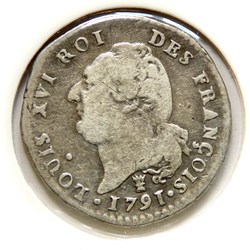 Louis XVI 1791 𝐈 - 15 Sols au génie.