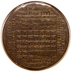 Louis XVI, Almanach. 1777 Cuivre.