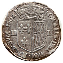 Henri IV Quart d'Écu 1602 Saint-Palais