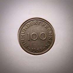 Sarre - 100 Franken 1955