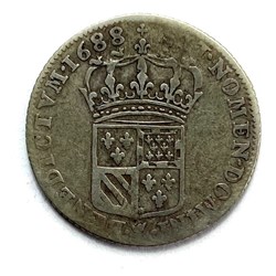 Huitième d'écu de Flandre 1688L♔