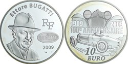10 € Argent 2009 Ettore Bugatti