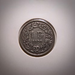 1 Franc 1920 B Helvetia debout