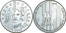 10 € Argent 2014 Agence Spatiale Européenne
