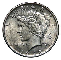 1 Dollar - Peace Dollar, 1922