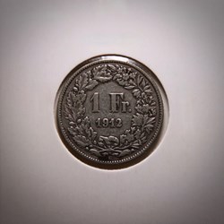 1 Franc 1912 B Helvetia debout