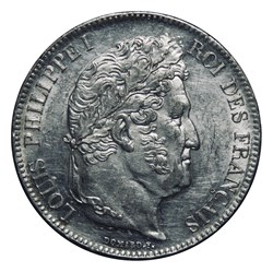 Louis-Philippe Ier - 5 Fr, 1832𝐖 (2ème type)