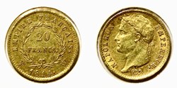20 Fr. Empire Français 1814 W - Napoléon Tête laurée.