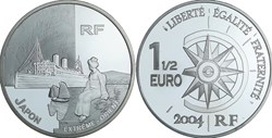 1 € 1/2 Argent 2004 Messageries maritimes