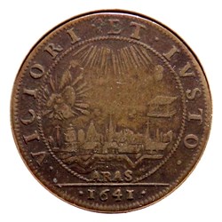 Louis XIII, Prise d'Arras. 1641 Cuivre.