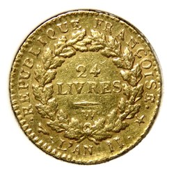 24 livres au génie 1793 𝐖 - République Française.