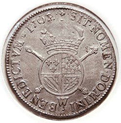 Écu de Flandre aux insignes 1702W