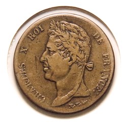 Charles X, Colonies Françaises - 5 Centimes, 1828𝐀