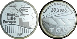 10 € Argent 2010 Gare Lille Europe