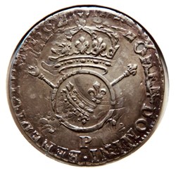 Quart d'écu aux insignes 1702P
