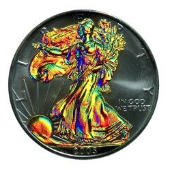 1 Dollar - Silver Eagle, 2005 (colorisé)