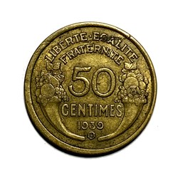 50 centimes Morlon (Bruxelles) bronze aluminium
