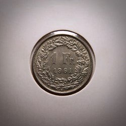 1 Franc 1961 B Helvetia debout