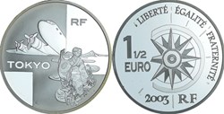 1 € 1/2 Argent 2003 Vol Paris-Tokyo