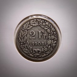 2 Francs 1908 B Helvetia debout
