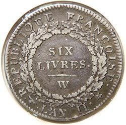 République Française 1793 𝐖 Écu dit au génie.