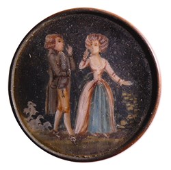 Bouton peint (XVIIIème siècle)