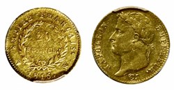 20 Fr. Cent-jours 1815 W - Napoléon Tête laurée.