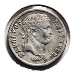 Demi Franc. Napoléon Empereur, revers République Française - 1808 𝐖
