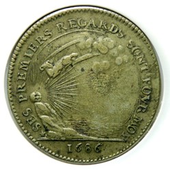 États de Bourgogne, le jeune Duc de Bourgogne. 1686, Laiton.