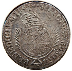 Quart d'écu de Flandre aux palmes 1694W
