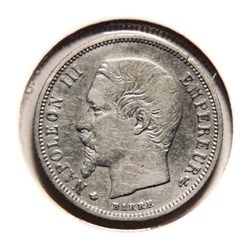 50 Centimes - 1856 𝐁𝐁 Napoléon III tête nue