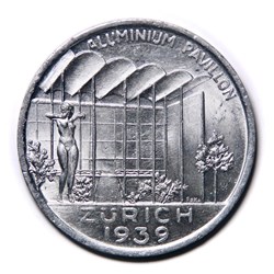 Médaille Aluminium - Exposition Nationale Suisse Zurich 1939