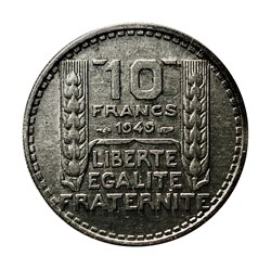 10 Francs Turin, petite tête - 1949