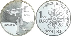 1 € 1/2 Argent 2004 Transports aériens express