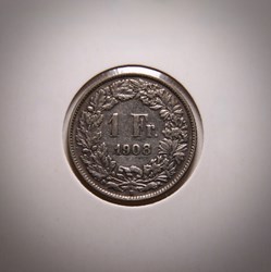 1 Franc 1908 B Helvetia debout