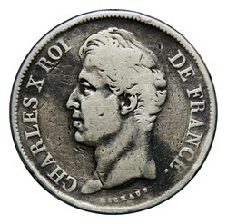 Charles X - 5 Francs, 1828𝐖