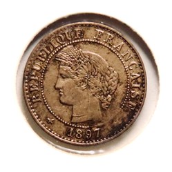 1 Centime Cérès - 1897 𝐀 (3ème République)