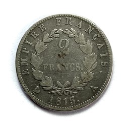 2 Fr. Cents-jours 1815 A - Napoléon Tête laurée.