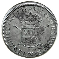 Demi-écu de Flandre aux insignes 1705W
