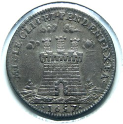 États de Bourgogne. 1657, Argent. Le Sacre et les habiles capitaines français