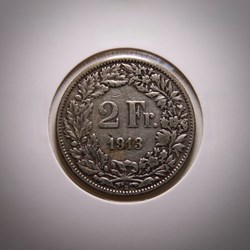 2 Francs 1913 B Helvetia debout